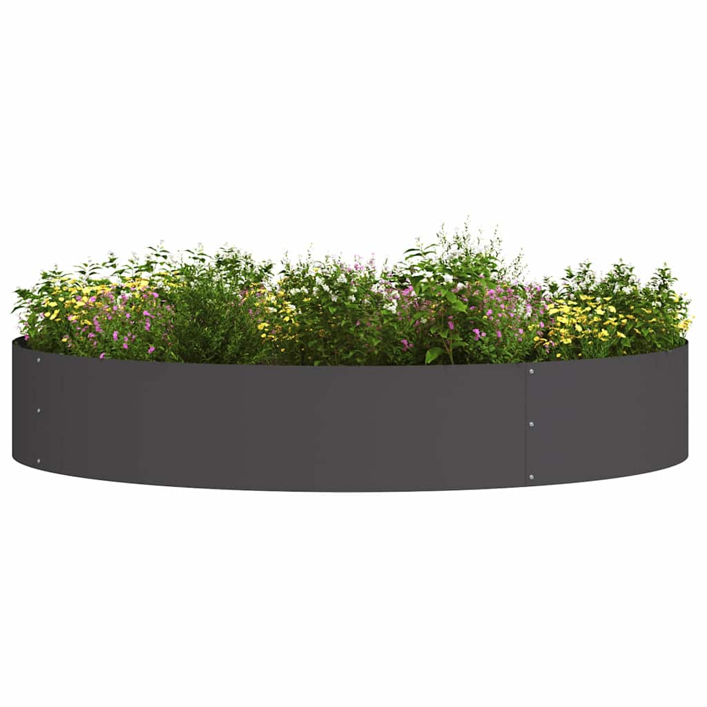 Vidaxl plantenring zwart 120 x 120 x 20 cm koudgewalst staal