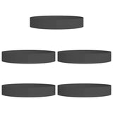 Vidaxl plantenring 5 pcs zwart 120 x 120 x 20 cm koudgewalst staal - afbeelding 2