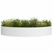 Vidaxl plantenring 5 st wit 120 x 120 x 20 cm koudgewalst staal - afbeelding 3