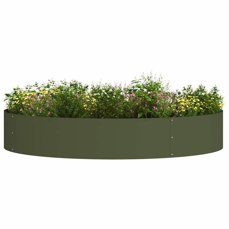 Vidaxl plantenring 5 st olijf groen 120 x 120 x 20 cm