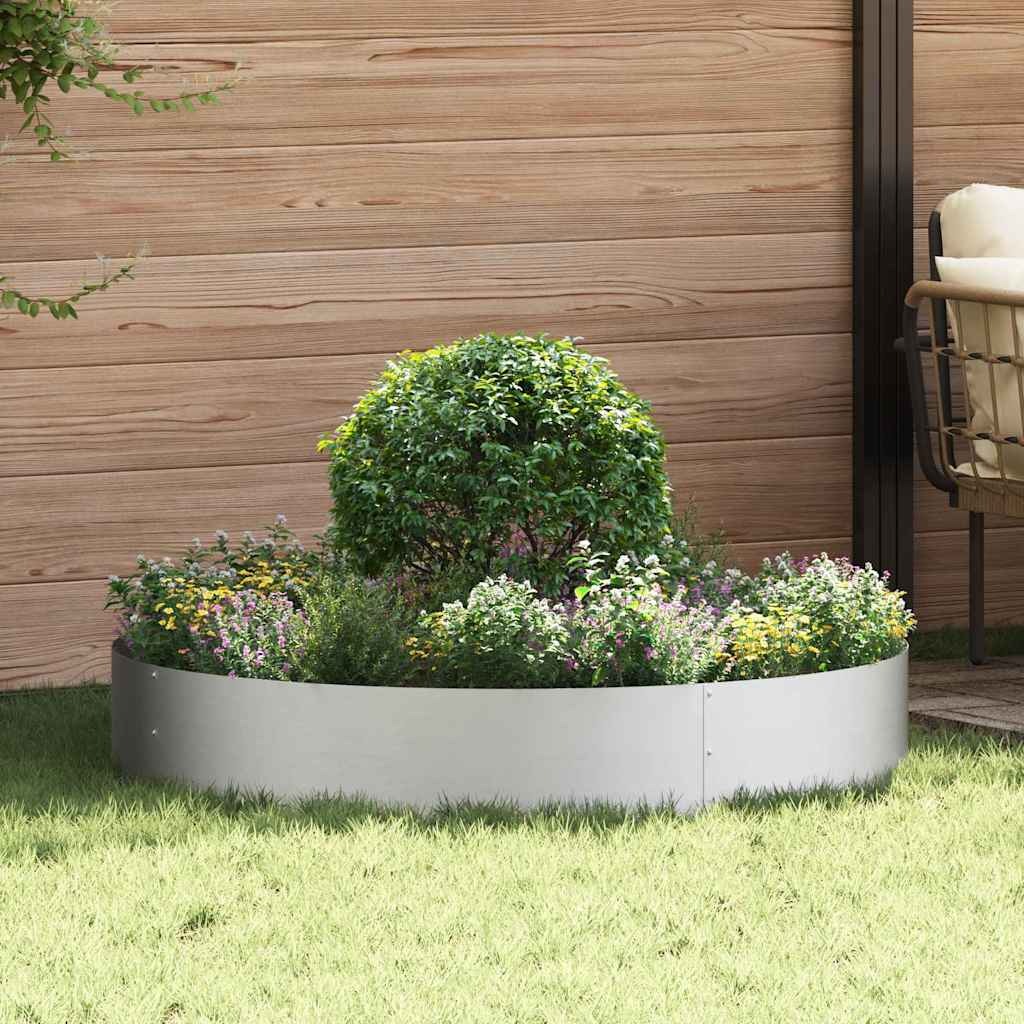 Vidaxl plantenring zilver 120 x 120 x 20 cm gegalvaniseerd staal