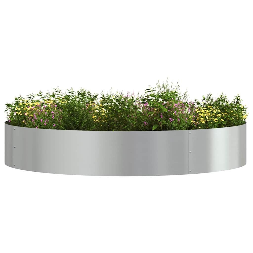 Vidaxl plantenring 5 pcs zilver 120 x 120 x 20 cm gegalvaniseerd staal