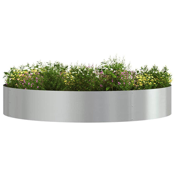 Vidaxl plantenring 5 pcs zilver 120 x 120 x 20 cm gegalvaniseerd staal