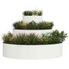 Vidaxl tuin bloempot wit 90 x 90 x 20 cm koudgewalst staal