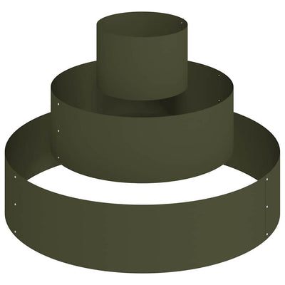 Vidaxl plantenbak olijf groen 90 x 90 x 20 cm koudgewalst staal