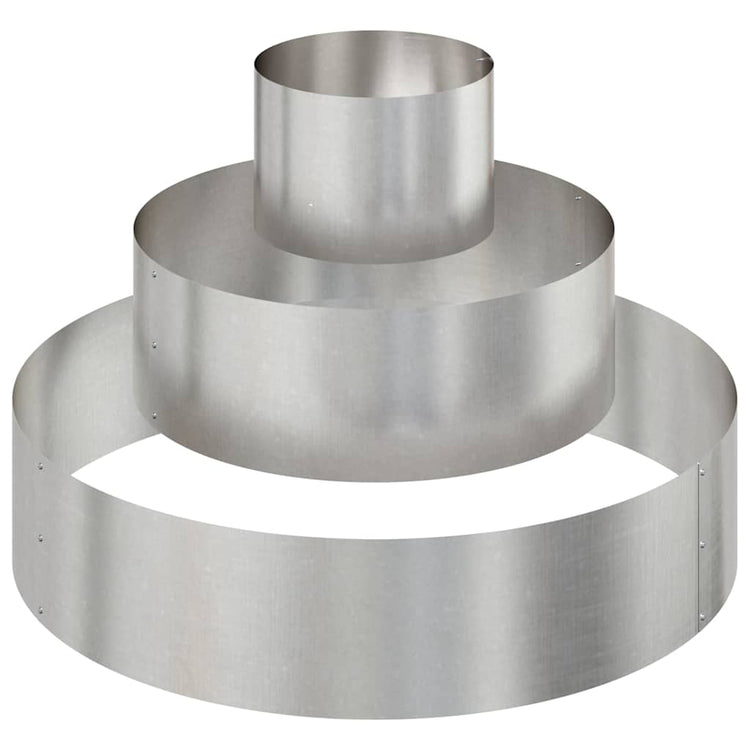 Vidaxl plantenbak zilver 90 x 90 x 20 cm roestvrij staal