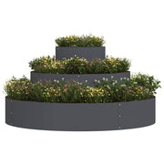 Vidaxl tuin bloempot antraciet 120 x 120 x 20 cm koudgewalst staal - afbeelding 3