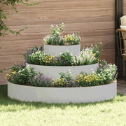 Vidaxl tuin bloempot zilver 120 x 120 x 20 cm roestvrij staal - afbeelding 1