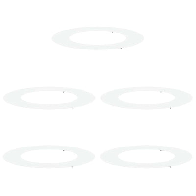 Vidaxl geschikt voor platte boomringen 5 pcs wit ø50 80 cm staal