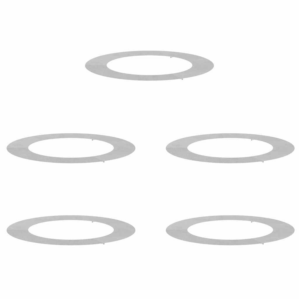 Vidaxl geschikt voor platte boomringen 5 pcs zilver ø60 90 cm
