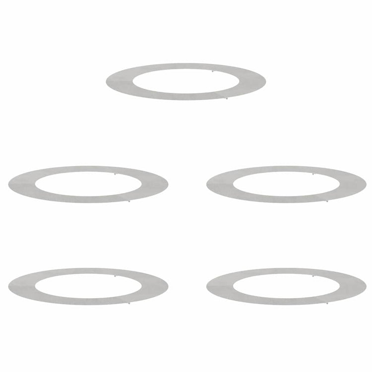 Vidaxl geschikt voor platte boomringen 5 pcs zilver ø60 90 cm