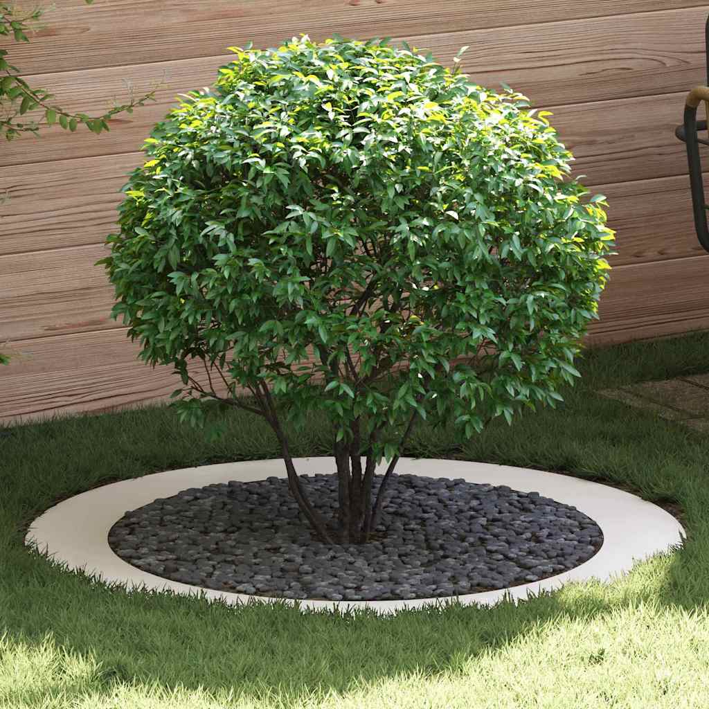 Vidaxl geschikt voor platte boomringen 5 st wit ø90 120 cm staal