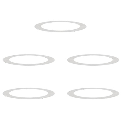 Vidaxl geschikt voor platte boomringen 5 pcs zilver ø90 120 cm