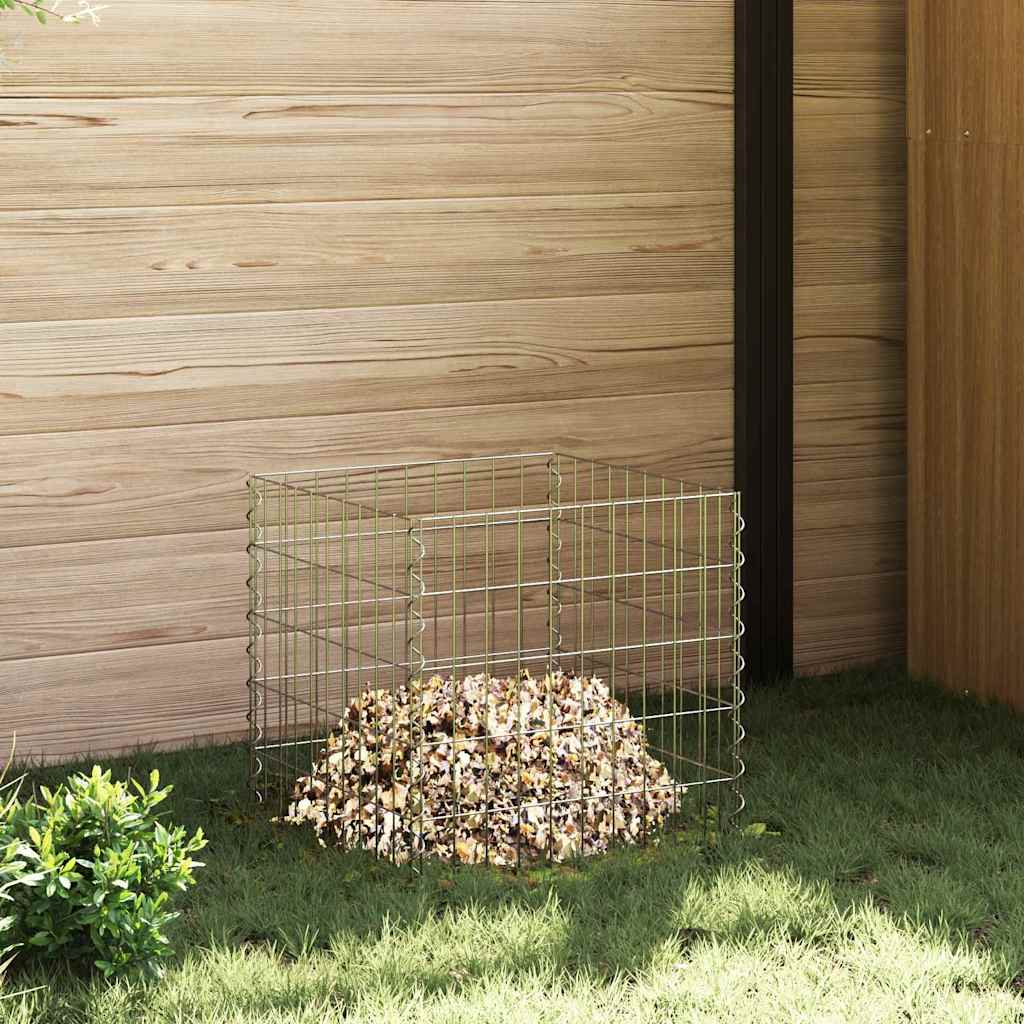 Vidaxl vierkante composter 50 x 50 x 50 cm ijzer