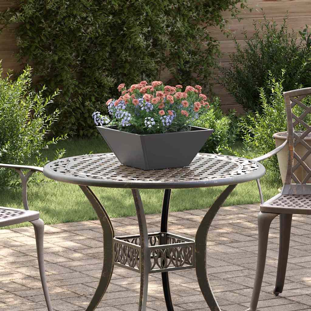 Vidaxl plantenbak zwart 35 x 35 x 15 cm koudgewalst staal
