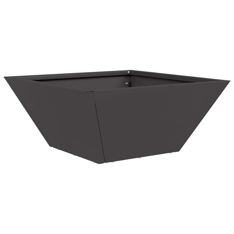 Vidaxl plantenbak zwart 35 x 35 x 15 cm koudgewalst staal
