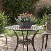 Vidaxl plantenbak 5 st zwart 35 x 35 x 15 cm koudgewalst staal - afbeelding 1
