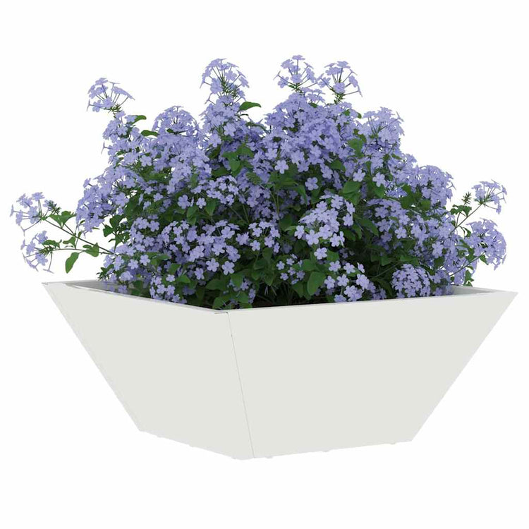 Vidaxl plantenbak wit 35 x 35 x 15 cm koudgewalst staal