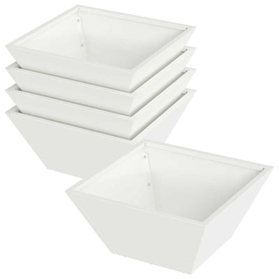 Vidaxl plantenbak 5 st wit 35 x 35 x 15 cm koudgewalst staal