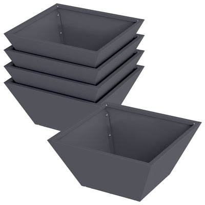 Vidaxl plantenbak 5 st antraciet 35 x 35 x 15 cm koudgewalst staal