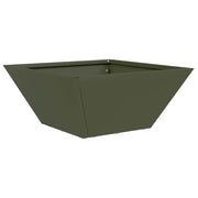 Vidaxl plantenbak olijfgroen 35 x 35 x 15 cm koudgewalst staal - afbeelding 2