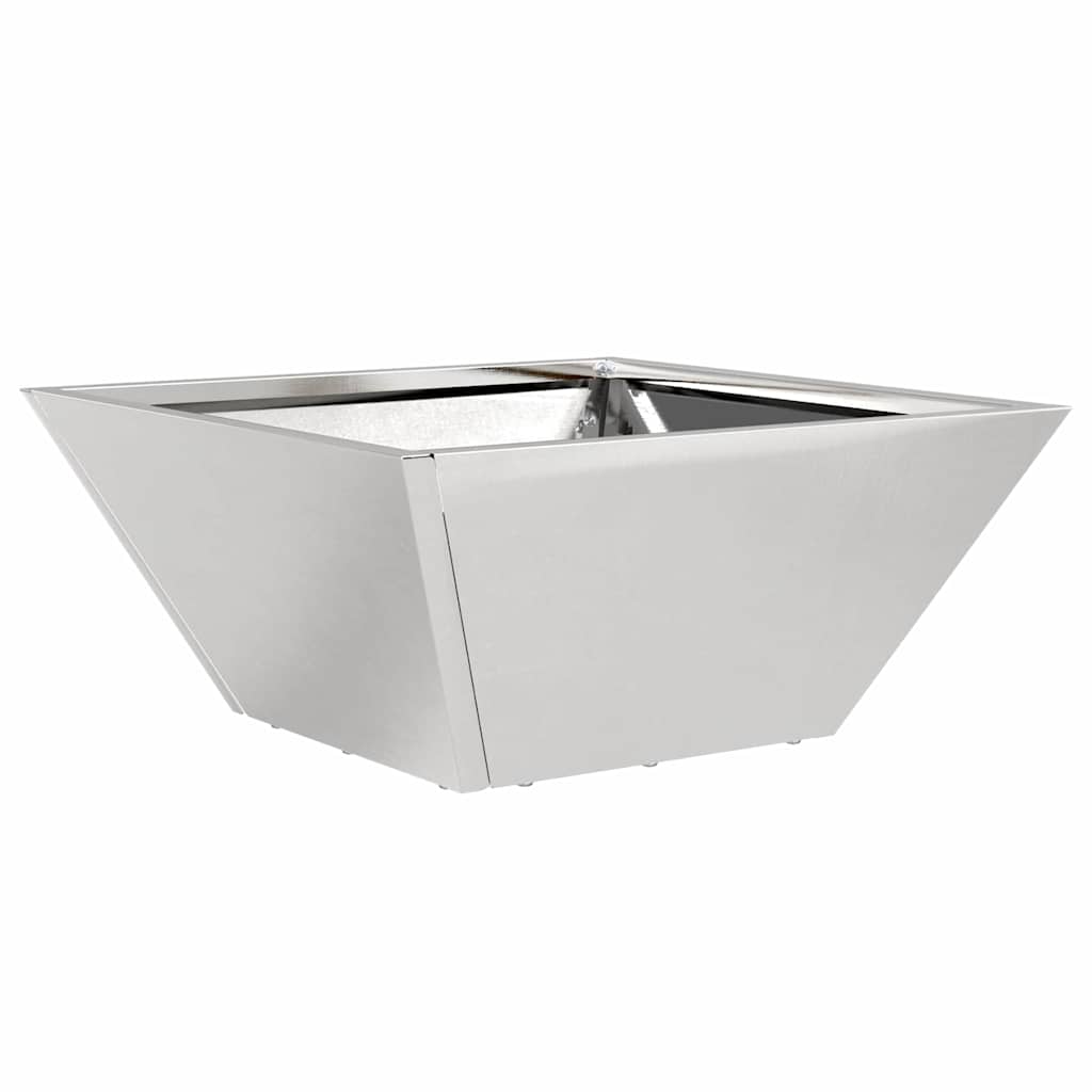 Vidaxl tuin bloempot zilver 35 x 35 x 15 cm roestvrij staal