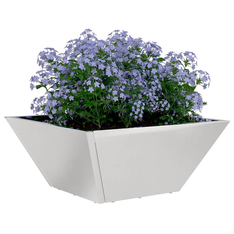 Vidaxl plantenbak 5 st zilver 35 x 35 x 15 cm roestvrij staal