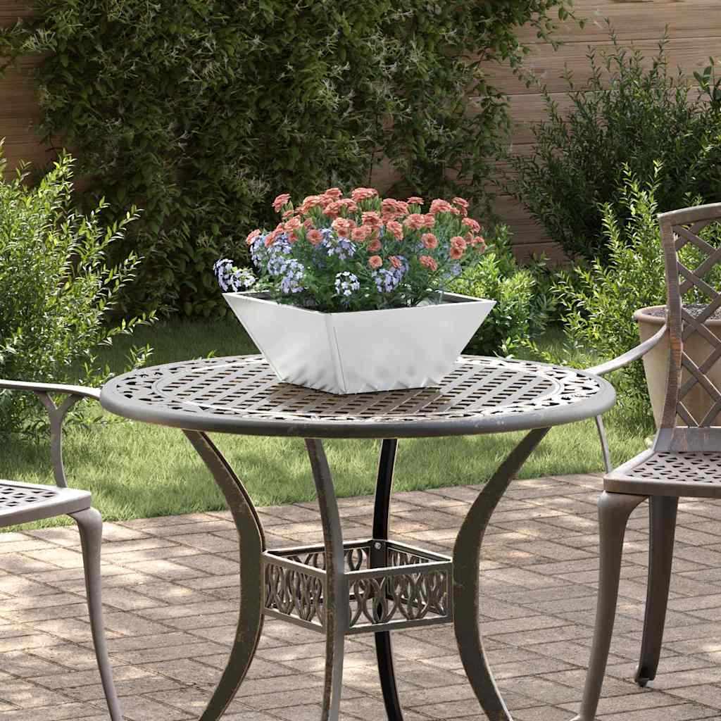 Vidaxl plantenbak 5 st zilver 35 x 35 x 15 cm gegalvaniseerd staal