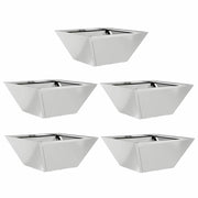 Vidaxl plantenbak 5 st zilver 35 x 35 x 15 cm gegalvaniseerd staal - afbeelding 2