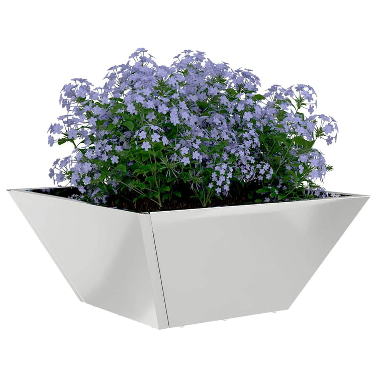 Vidaxl plantenbak 5 st zilver 35 x 35 x 15 cm gegalvaniseerd staal