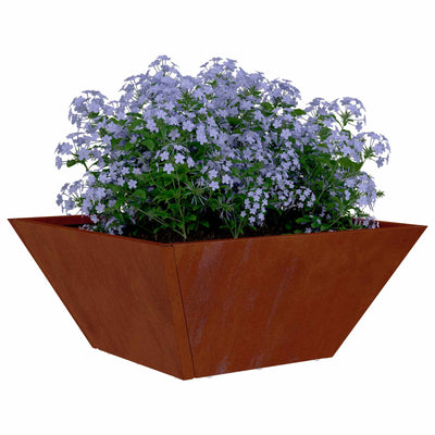 Vidaxl plantenbak 5 st roestkleurig 35 x 35 x 15 cm weervast staal