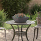 Vidaxl plantenbak zwart 40 x 40 x 15 cm koudgewalst staal