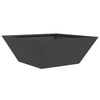 Vidaxl tuin bloempot zwart 40 x 40 x 15 cm koudgewalst staal