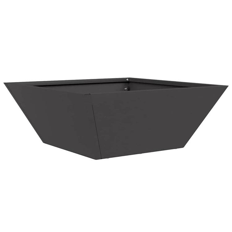 Vidaxl plantenbak zwart 40 x 40 x 15 cm koudgewalst staal