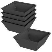Vidaxl plantenbak 5 st zwart 40 x 40 x 15 cm koudgewalst staal - afbeelding 2