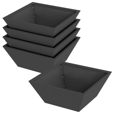 Vidaxl plantenbak 5 st zwart 40 x 40 x 15 cm koudgewalst staal