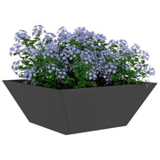 Vidaxl plantenbak 5 st zwart 40 x 40 x 15 cm koudgewalst staal - afbeelding 3