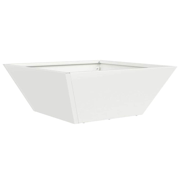 Vidaxl plantenbak wit 40 x 40 x 15 cm koudgewalst staal