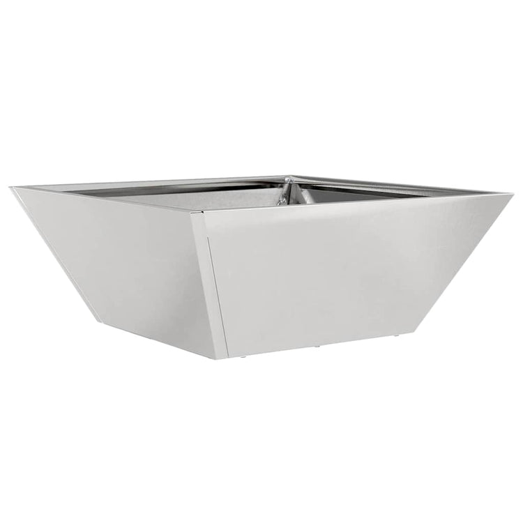 Vidaxl tuin bloempot zilver 40 x 40 x 15 cm roestvrij staal