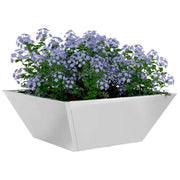 Vidaxl tuin bloempot zilver 40 x 40 x 15 cm roestvrij staal - afbeelding 3