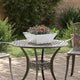 Vidaxl plantenbak 5 st zilver 40 x 40 x 15 cm roestvrij staal