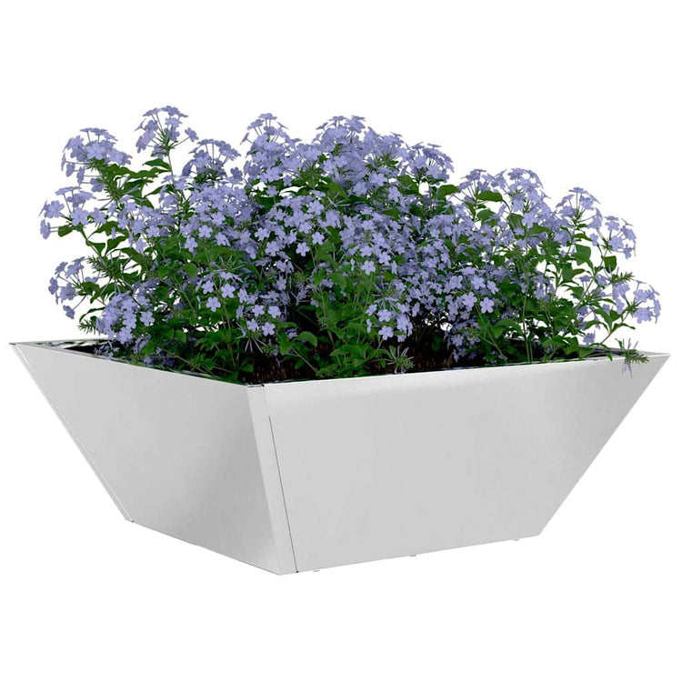 Vidaxl plantenbak 5 st zilver 40 x 40 x 15 cm roestvrij staal