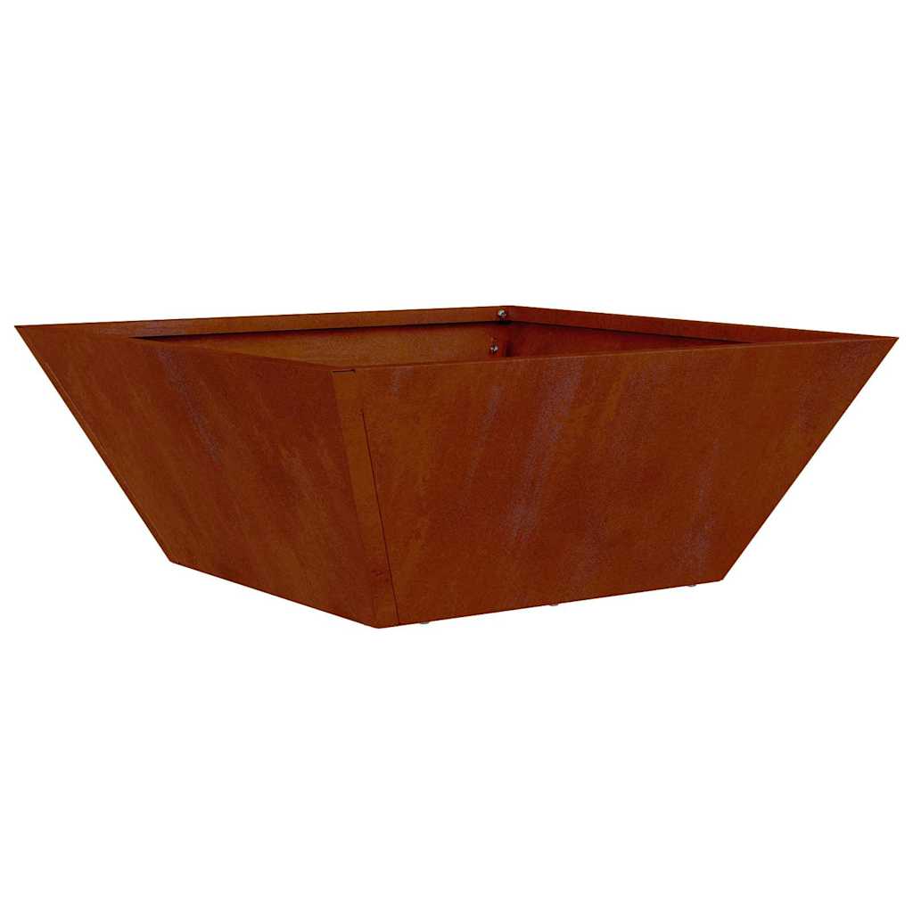 Vidaxl plantenbak roestkleurig 40 x 40 x 15 cm weervast staal