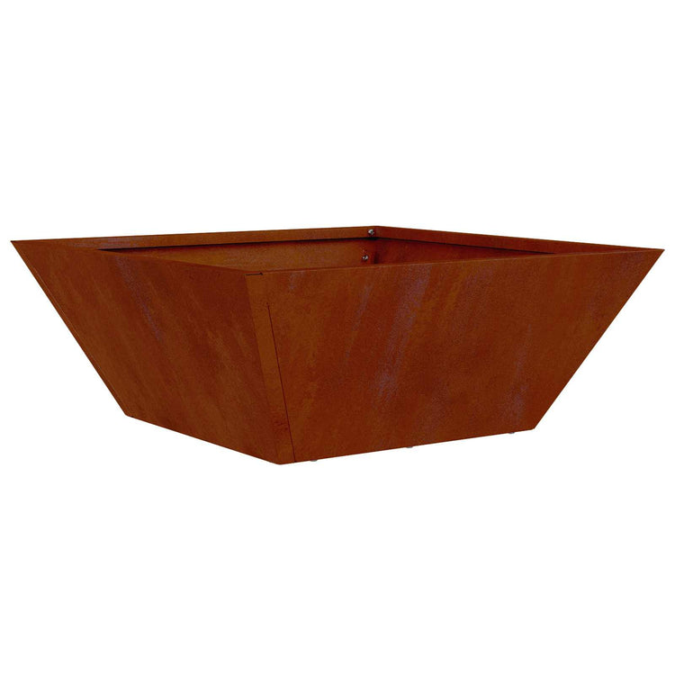 Vidaxl plantenbak roestkleurig 40 x 40 x 15 cm weervast staal