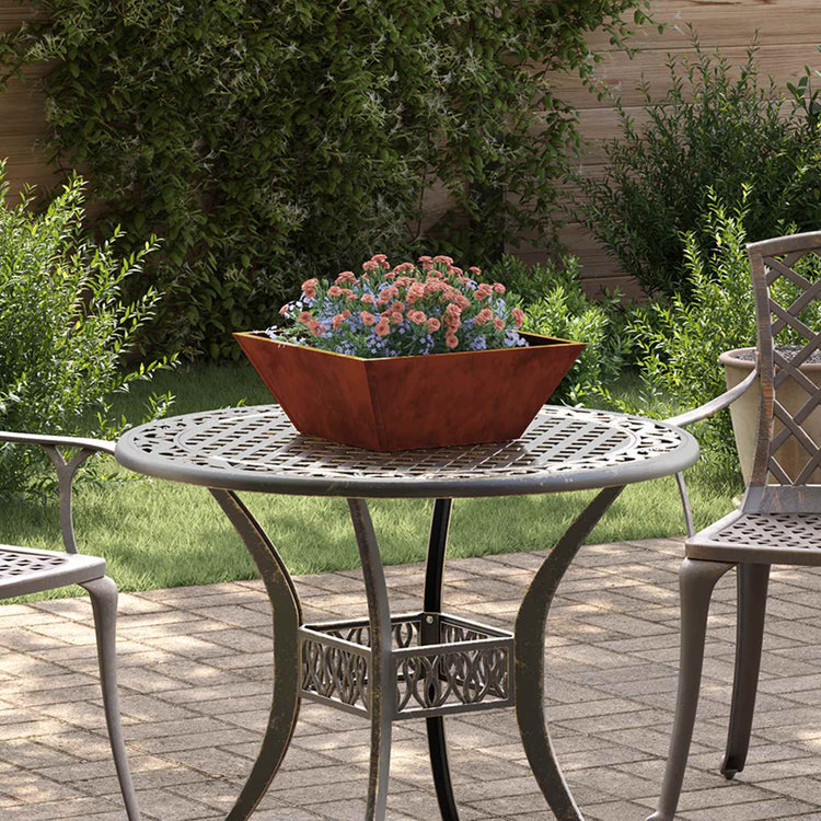 Vidaxl plantenbak 5 st roestkleurig 40 x 40 x 15 cm weervast staal