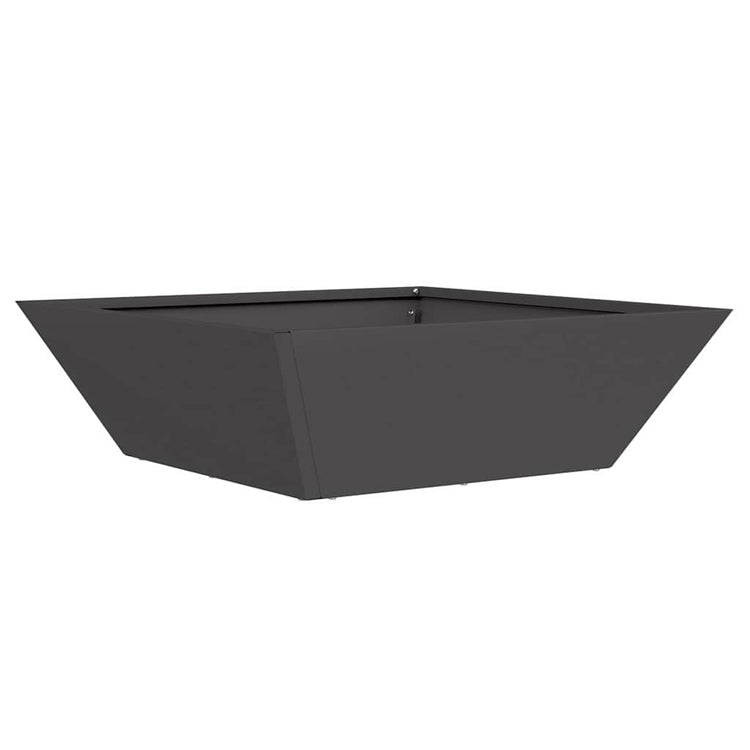 Vidaxl plantenbak zwart 50 x 50 x 15 cm koudgewalst staal