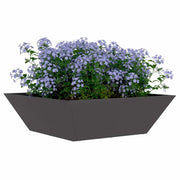 Vidaxl plantenbak zwart 50 x 50 x 15 cm koudgewalst staal - afbeelding 3