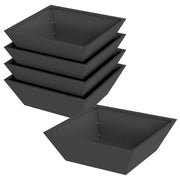 Vidaxl plantenbak 5 st zwart 50 x 50 x 15 cm koudgewalst staal - afbeelding 2
