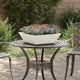 Vidaxl plantenbak wit 50 x 50 x 15 cm koudgewalst staal