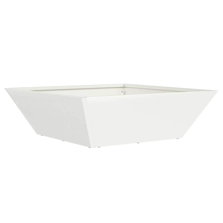 Vidaxl plantenbak wit 50 x 50 x 15 cm koudgewalst staal